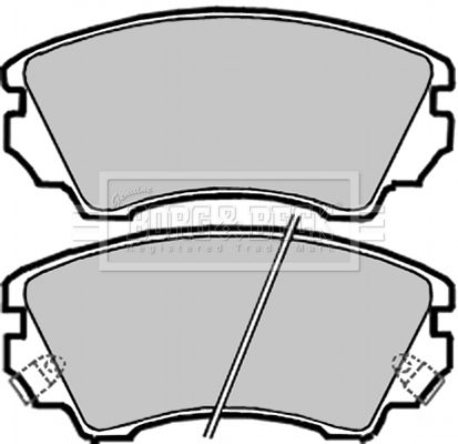BORG & BECK Комплект тормозных колодок, дисковый тормоз BBP2047